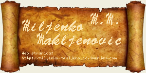 Miljenko Makljenović vizit kartica